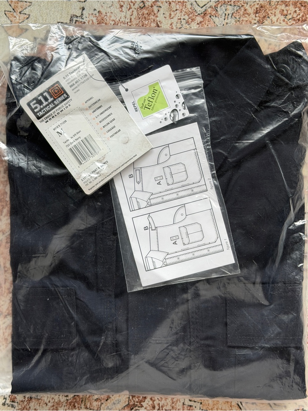 5.11 Taclite® TDU® Short Sleeve Shirt Teflon navy blue size mens medium